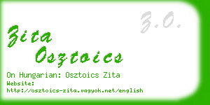zita osztoics business card